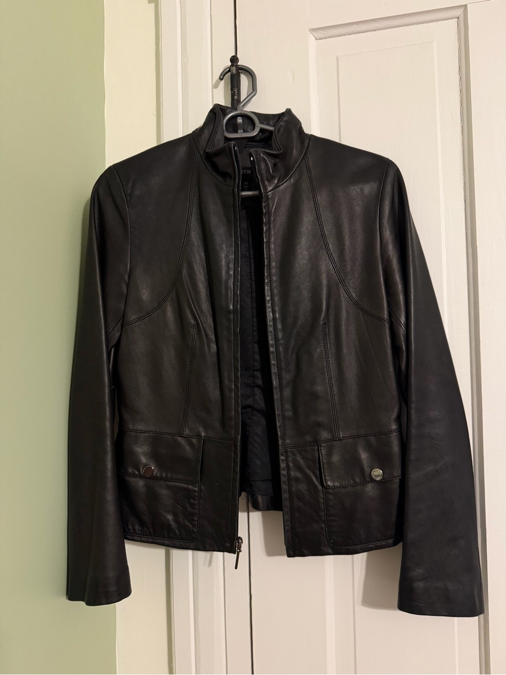 Kenneth Cole Black Leather Jacket - XS